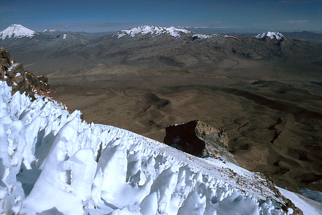 Sajama, B&uuml;&szlig;erschnee und Hochlager