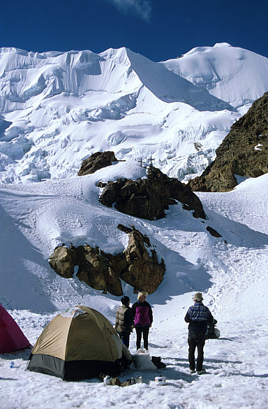 Illimani-Hochlager-Blick auf Nordgipfel